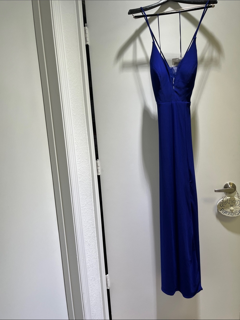 Morgan & Co. Royal Blue Spaghetti Strap Maxi Dress Size 1 ( Juniors ) Nordstrom
